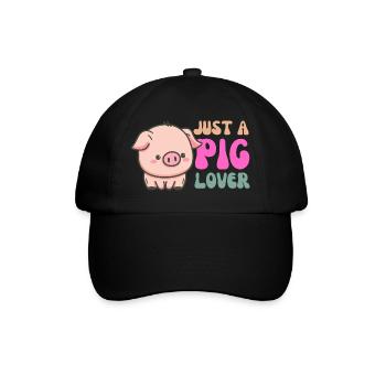Mignon cochon amoureux illustration pour la mode - Casquette classique - noir/noir - Devant
