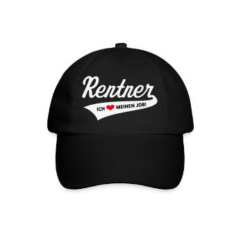 Rentner – Ich Liebe Meinen Job! (Ruhestand / 3C) - Baseballkappe - Schwarz/Schwarz - Vorne