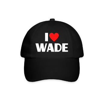 I love Wade Red Heart Romantic Name Fan - Baseball Cap - black/black - Front