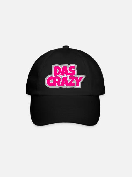 Das Crazy - verrückt, auffällig und einfach witzig - Baseballkappe - Schwarz/Schwarz