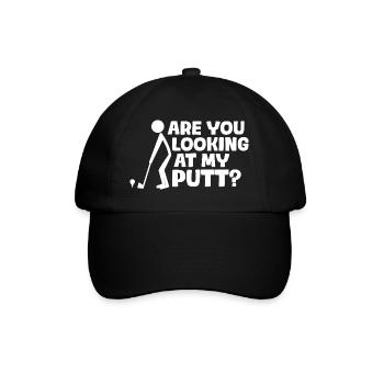 Regardez-vous mon putt ? Golfeur Golf Golf - Casquette classique - noir/noir - Devant