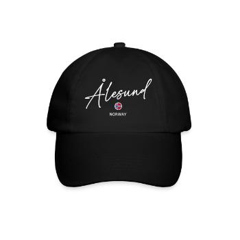 Alesund - Norway Flag Lettering - Norge - Norwegen - Baseball Cap - black/black - Front