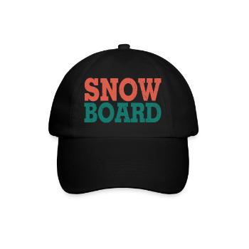 Planche à neige - Casquette classique - noir/noir - Devant