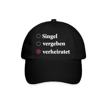 Relationship Status Selection Single - Married Heart - Baseball Cap - black/black - Front