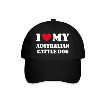 J’adore mon propriétaire de chien de bétail australien - Casquette classique - noir/noir - Devant