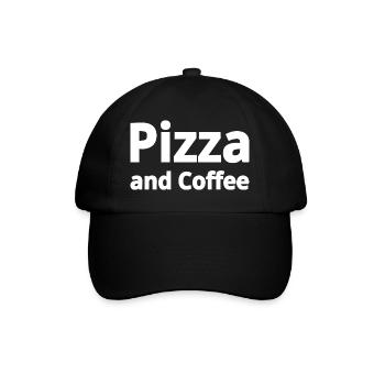 Pizza - Baseball Cap - black/black - Front