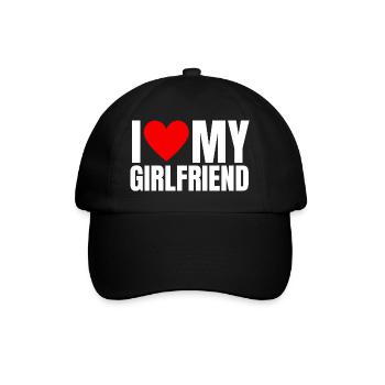 Cadeau pour petit ami J’aime ma copine - Casquette classique - noir/noir - Devant