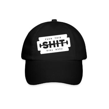 Merde cette lame de rasage - Casquette classique - noir/noir - Devant