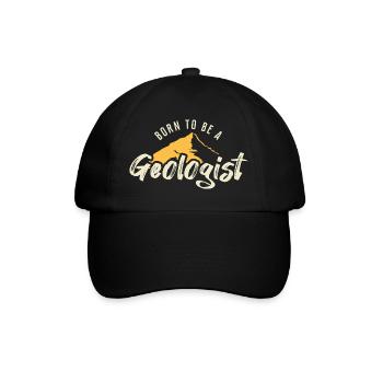Born to become a geologist - Baseball Cap - black/black - Front