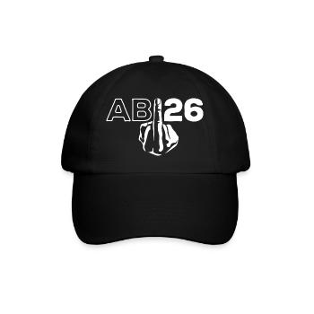 ABI 2026 Mittelfinger Abitur - Geschenk - Baseballkappe - Schwarz/Schwarz - Vorne