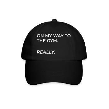 En route vers la salle de sport – vraiment - Casquette classique - noir/noir - Devant