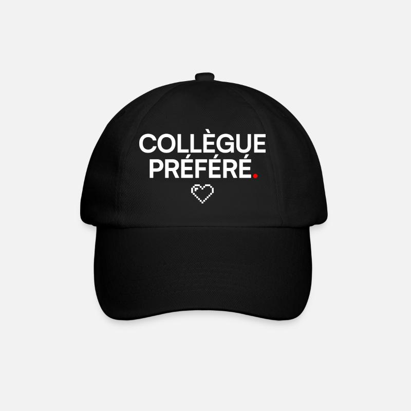 COLLÈGUE PRÉFÉRÉ | Idée cadeau drôle - Casquette classique - noir/noir