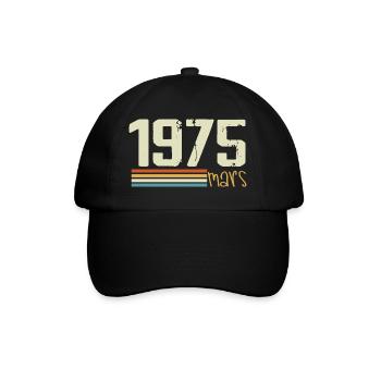 Vintage March 1975 - Baseball Cap - black/black - Front