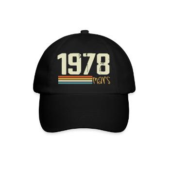 Vintage March 1978 - Baseball Cap - black/black - Front