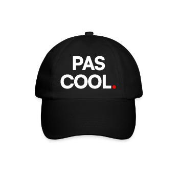 PAS COOL. – Humour Minimaliste Expression - Casquette classique - noir/noir - Devant