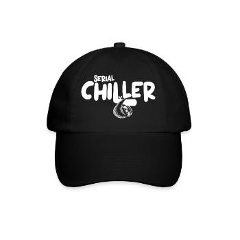 Süßes Lazy Vibes Tee – Geschenk Idee Serialchiller - Baseballkappe - Schwarz/Schwarz - Vorne