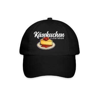Käsekuchen Flüsterer - Baseballkappe - Schwarz/Schwarz - Vorne