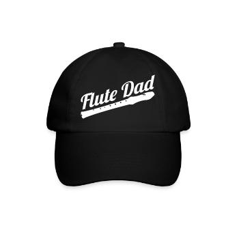 Père flûtiste - Casquette classique - noir/noir - Devant
