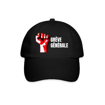 Poing Levé Manif Syndicaliste En grève Générale - Casquette classique - noir/noir - Devant