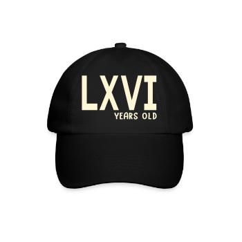 Roman Numerals 66 - Baseball Cap - black/black - Front