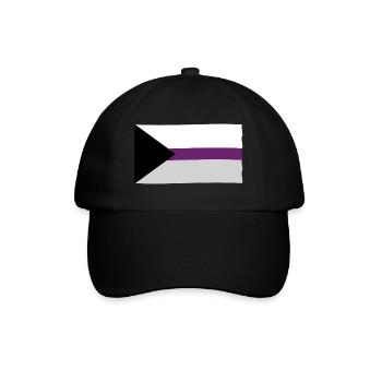 Demisexuelle Pride Flagge - Baseballkappe - Schwarz/Schwarz - Vorne