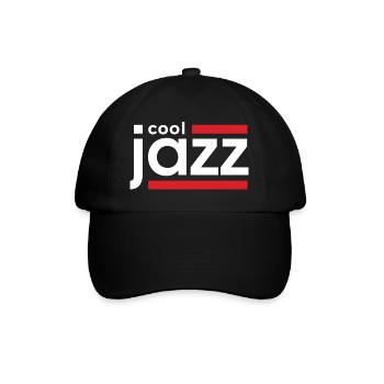 Cool Jazz Logo with Red Bars - Baseball Cap - black/black - Front