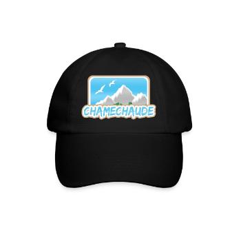 Geschenk für Chamechaude - Baseballkappe - Schwarz/Schwarz - Vorne