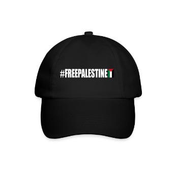 Free palestine - Baseballkappe - Schwarz/Schwarz - Vorne