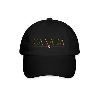 J’aime le Canada, T-shirt design de style élégance - Casquette classique - noir/noir - Devant