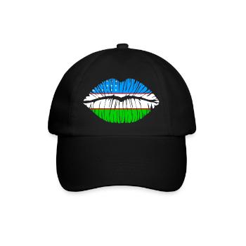 Kuss Usbekistan - Baseballkappe - Schwarz/Schwarz - Vorne