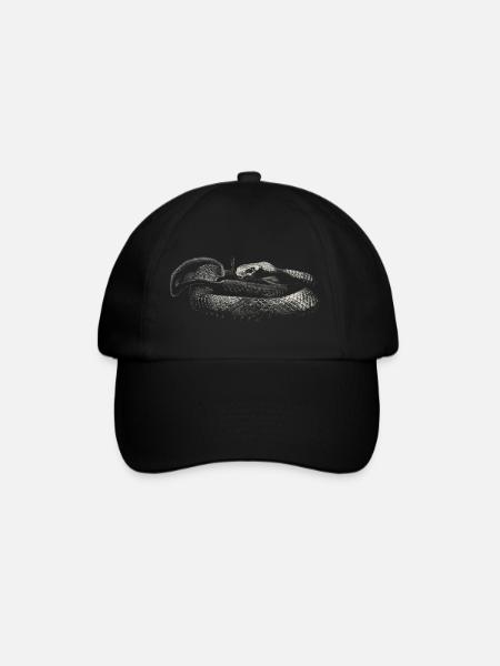 Snake - Baseball Cap - black/black