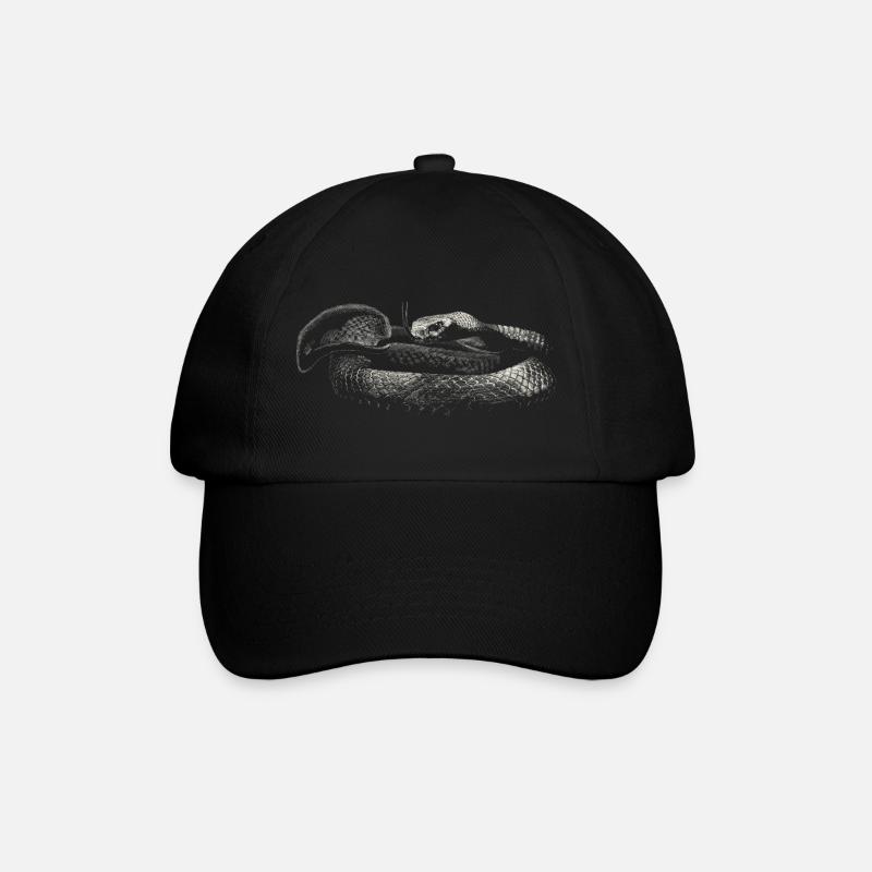 Snake - Baseball Cap - black/black
