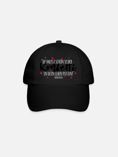 Konfuzius und Konfetti - Baseballkappe - Schwarz/Schwarz