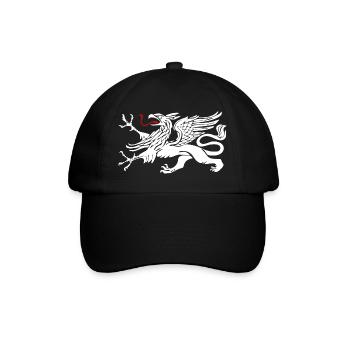 Rostock griffin in white with red tongue - Baseball Cap - black/black - Front