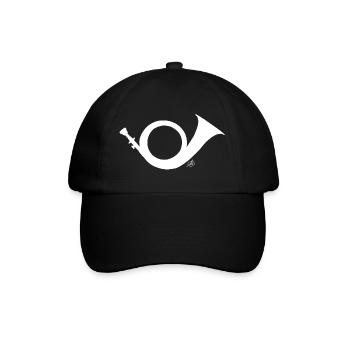 Corne de chasse blanc - Casquette classique - noir/noir - Devant