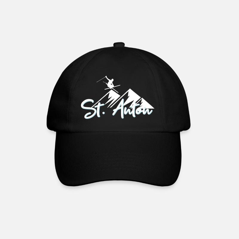 St. Anton - Baseballkappe - Schwarz/Schwarz