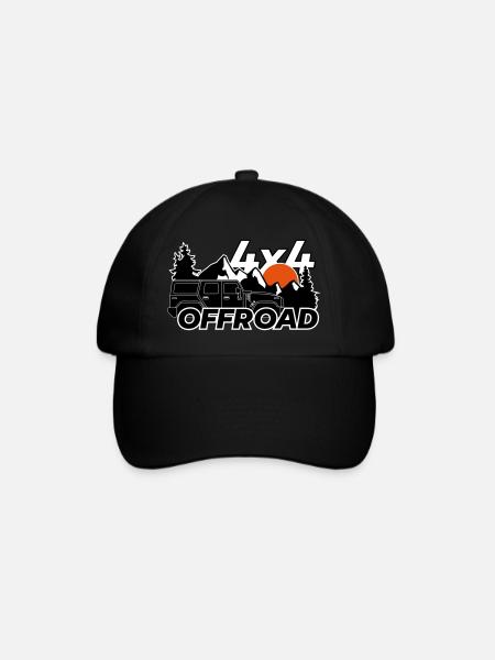 Offroad 4x4 Jeep logo - Baseball Cap - black/black