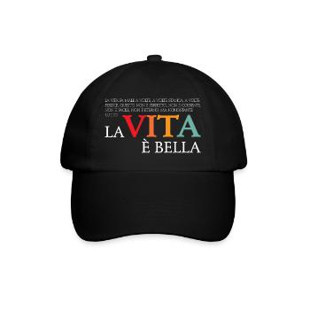 La vita e bella (dark) - Baseball Cap - black/black - Front