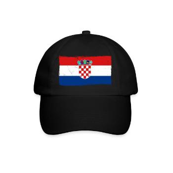 Drapeau croate Vintage Drapeau Croate - Casquette classique - noir/noir - Devant