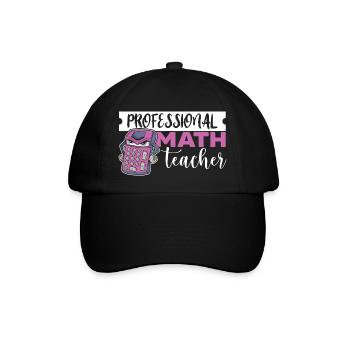 Mathematics Teacher Math Professor Design - Baseball Cap - black/black - Front
