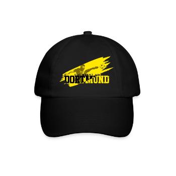 Fussball Dortmund - Baseballkappe - Schwarz/Schwarz - Vorne