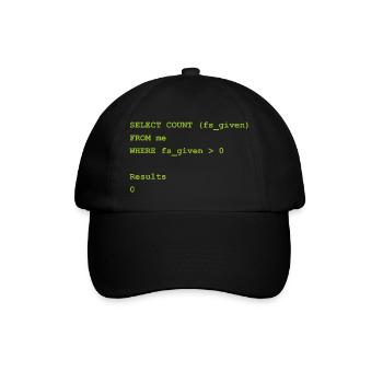 Select count Geschenk Programming Informatik - Baseballkappe - Schwarz/Schwarz - Vorne