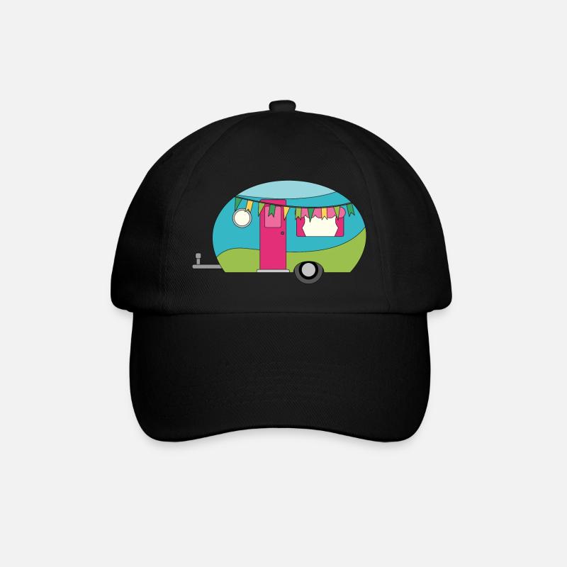 Caravane Camping Drôle - Casquette classique - noir/noir