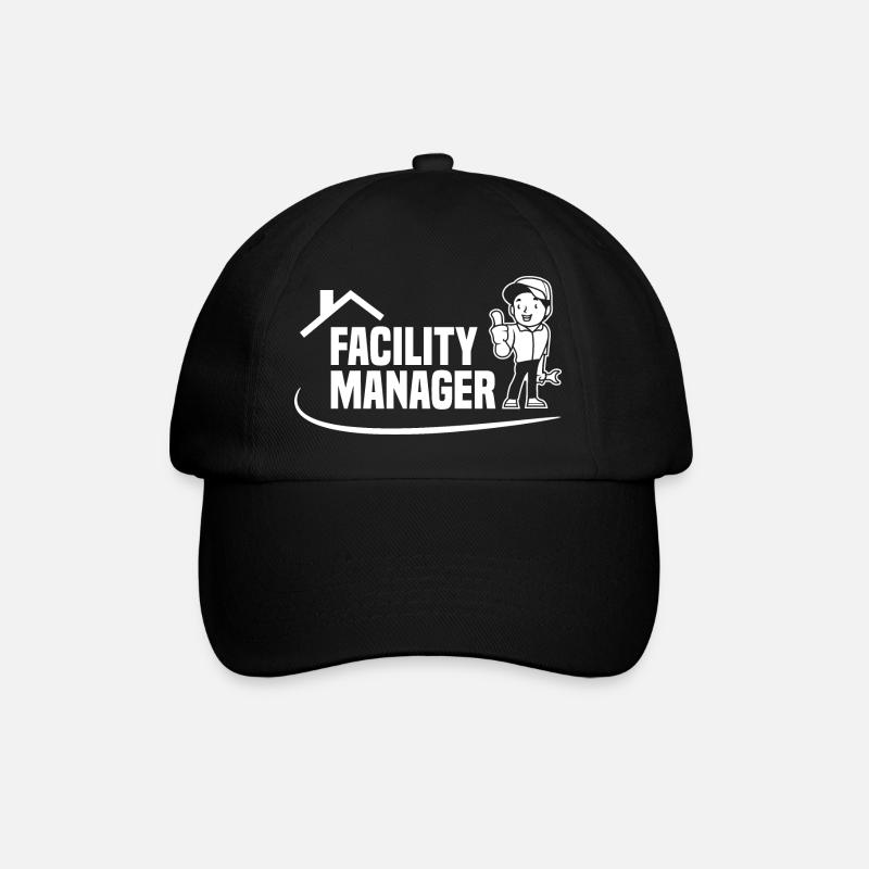 Hausmeister Haustechniker Facility Manager - Baseballkappe - Schwarz/Schwarz