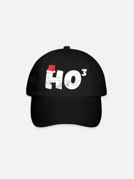 Ho 3 Weihnachten Mathelehrer Santa HO HO HO HO - Baseballkappe - Schwarz/Schwarz