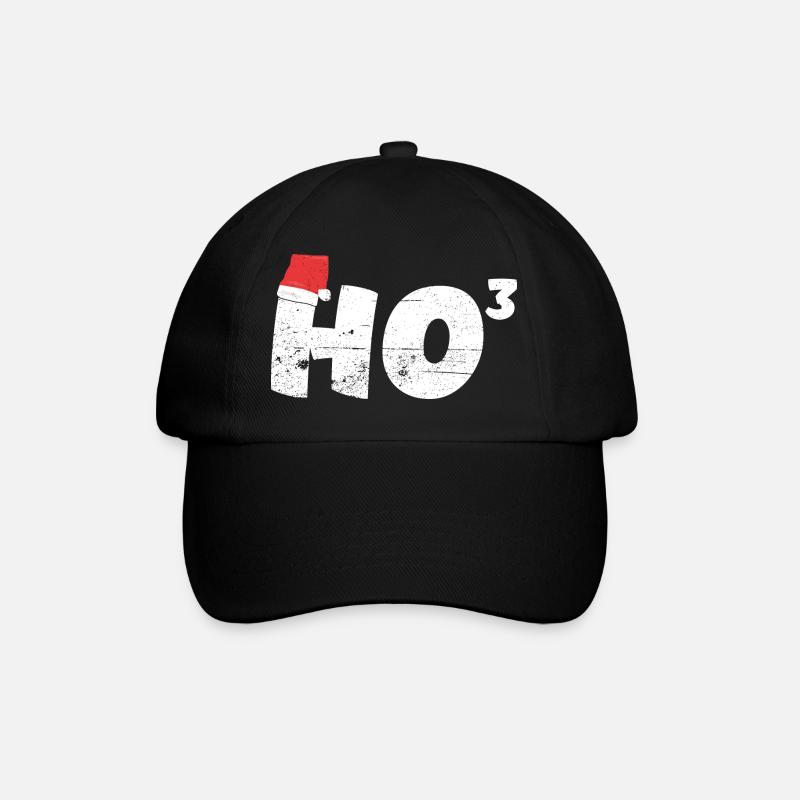 Ho 3 Weihnachten Mathelehrer Santa HO HO HO HO - Baseballkappe - Schwarz/Schwarz