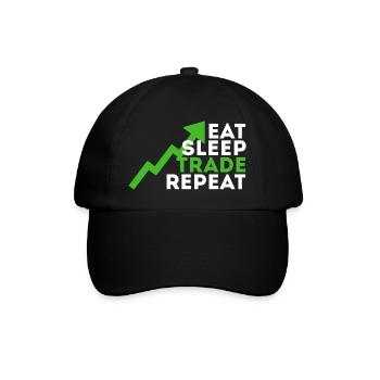 Eat Sleep Trade Repeat - Baseball Cap - black/black - Front