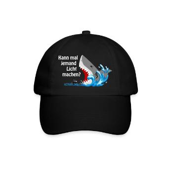 kann mal jemand Licht machen, Geschenk, Idee - Baseballkappe - Schwarz/Schwarz - Vorne