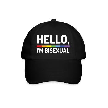 Bonjour, je suis bisexuel - Casquette classique - noir/noir - Devant