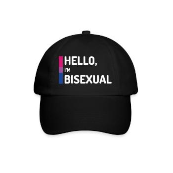 Bonjour, je suis bisexuel - Casquette classique - noir/noir - Devant